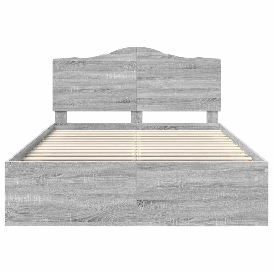 Cadre de lit Gris Sonoma 160 x 200 cm Pin massif - 7