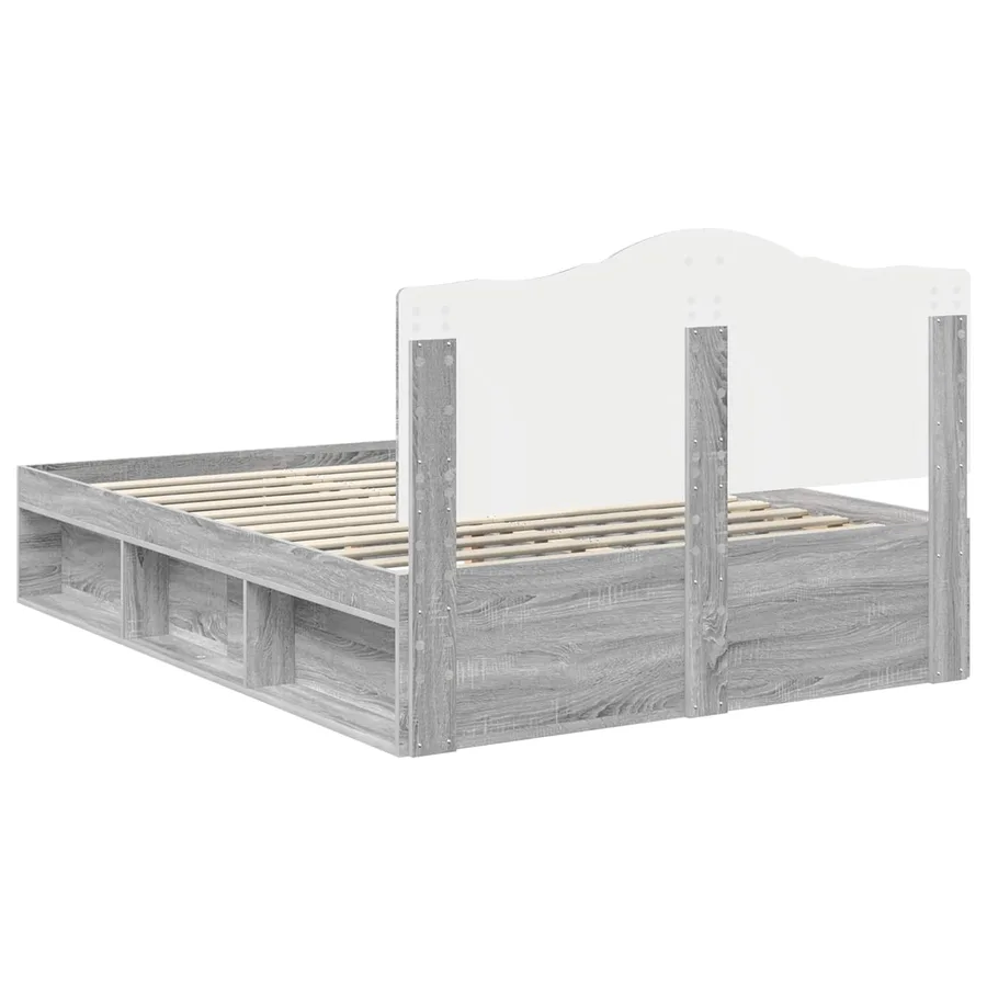 Cadre de lit Gris Sonoma 160 x 200 cm Pin massif - 9
