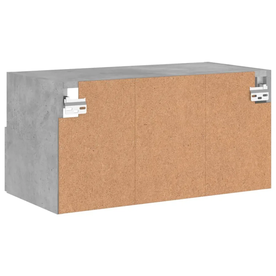 Meuble TV mural gris béton 60x30x30 cm bois d'ingénierie - 10