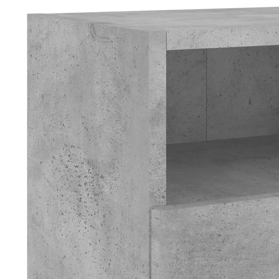 Meuble TV mural gris béton 60x30x30 cm bois d'ingénierie - 11