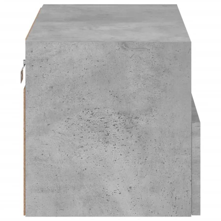 Meuble TV mural gris béton 60x30x30 cm bois d'ingénierie - 9