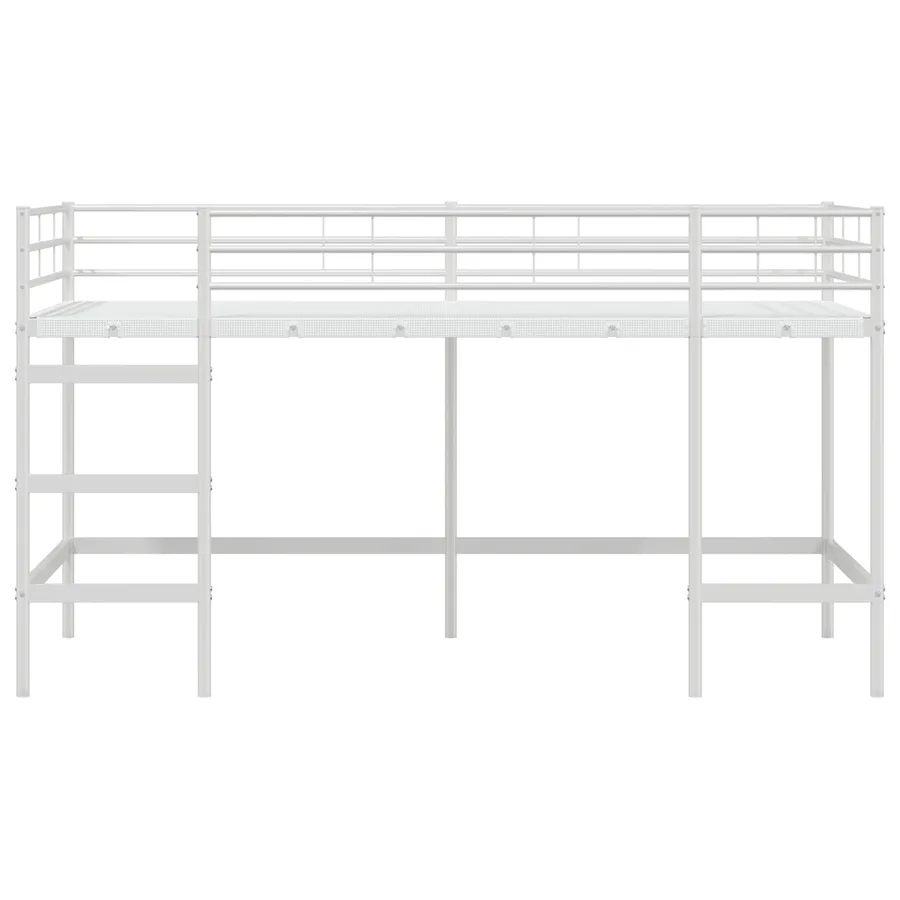 Lit mezzanine pour enfants Uni Blanc 90 x 200 cm Acier - 5