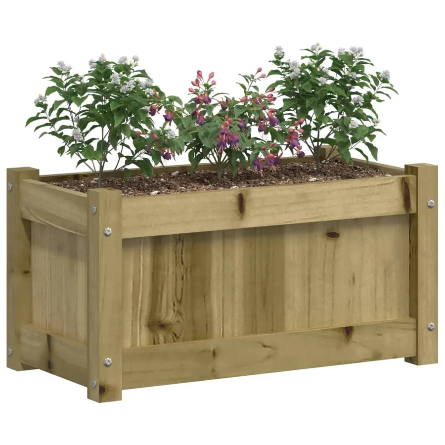 Jardinière 60x31x31 cm bois de pin imprégné - 4