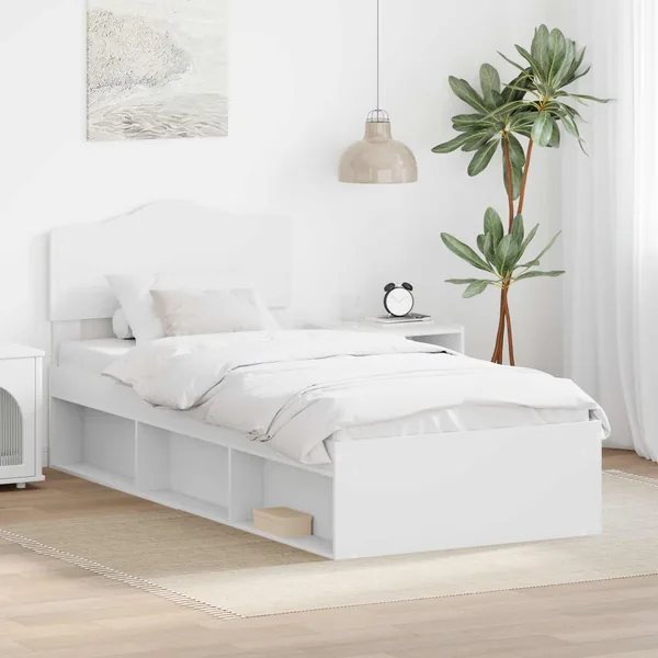 Cadre de lit Blanc 90 x 190 cm Bois de pin massif