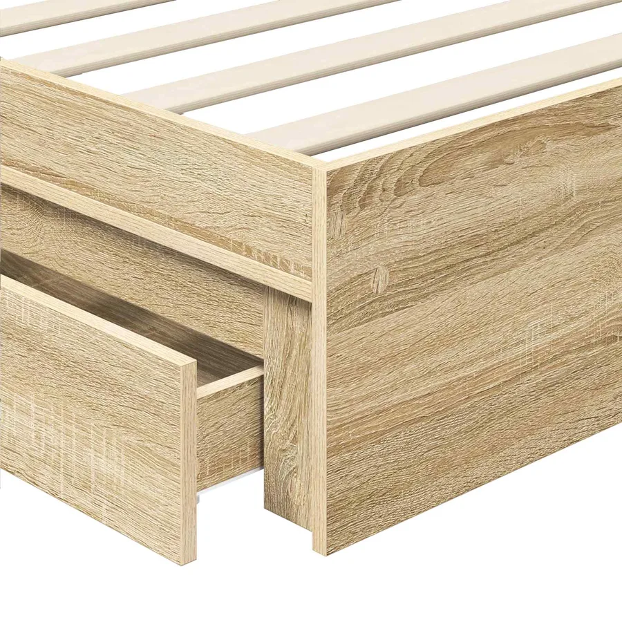 Lit de Rangement Chêne Sonoma 90 x 190 cm Bois d'ingénierie - 11