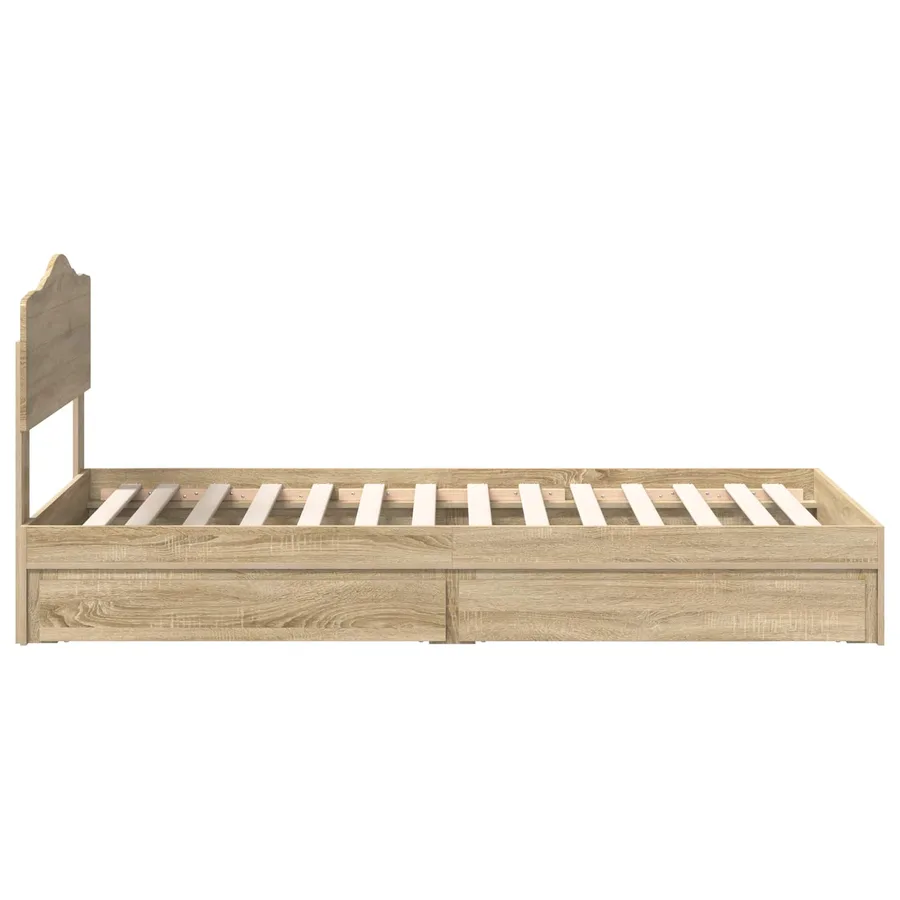 Lit de Rangement Chêne Sonoma 90 x 190 cm Bois d'ingénierie - 9