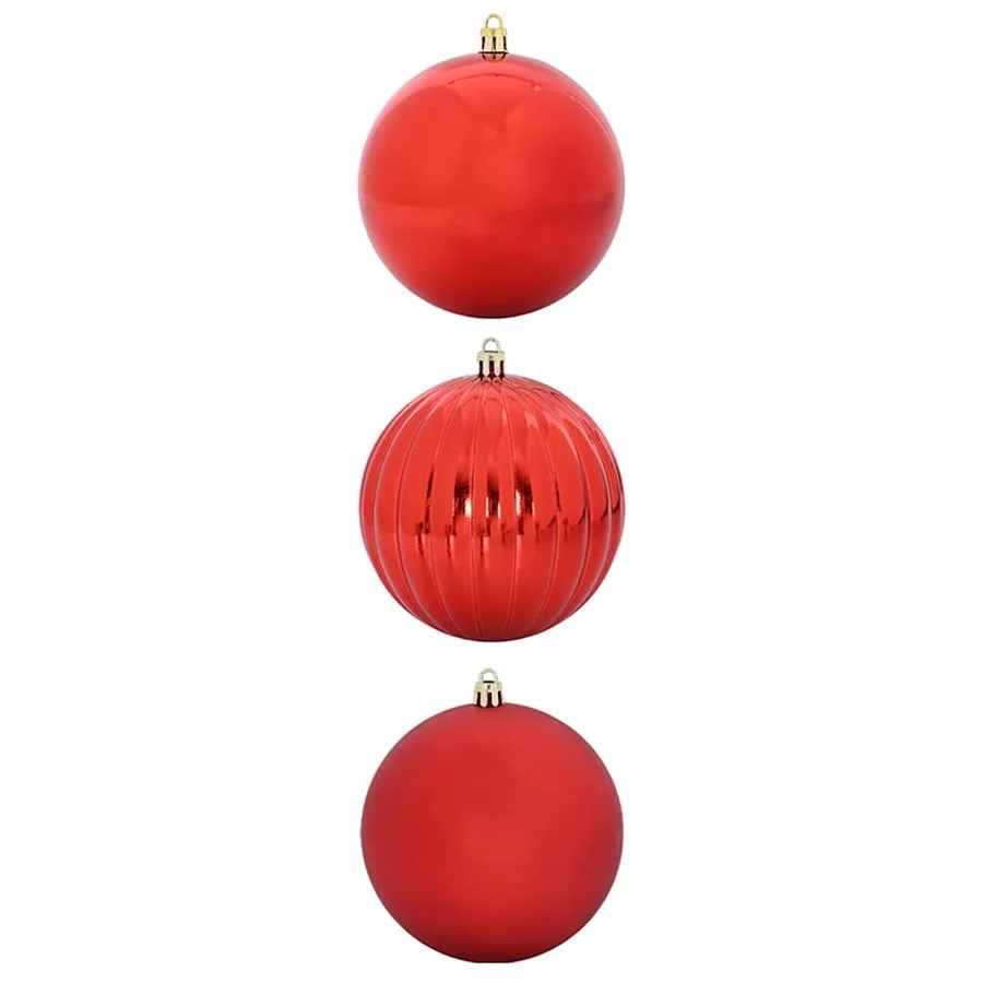Ensemble de Boules de Noël XXL 3 pcs Rouge Ø 25 cm Plastique - 2