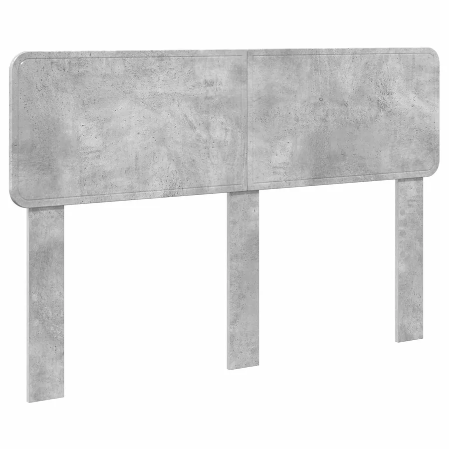 Cadre de lit avec tête de lit Béton 140 x 190 cm Pin massif - 6