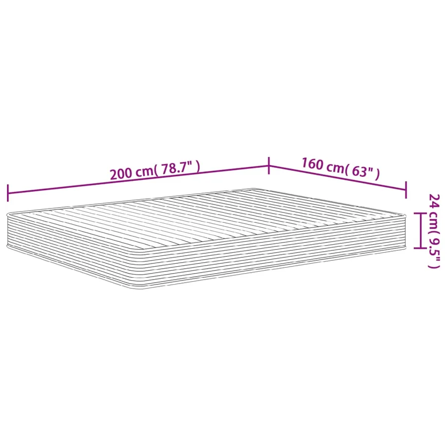 Matelas en mousse moyennement doux 160x200 cm - 9