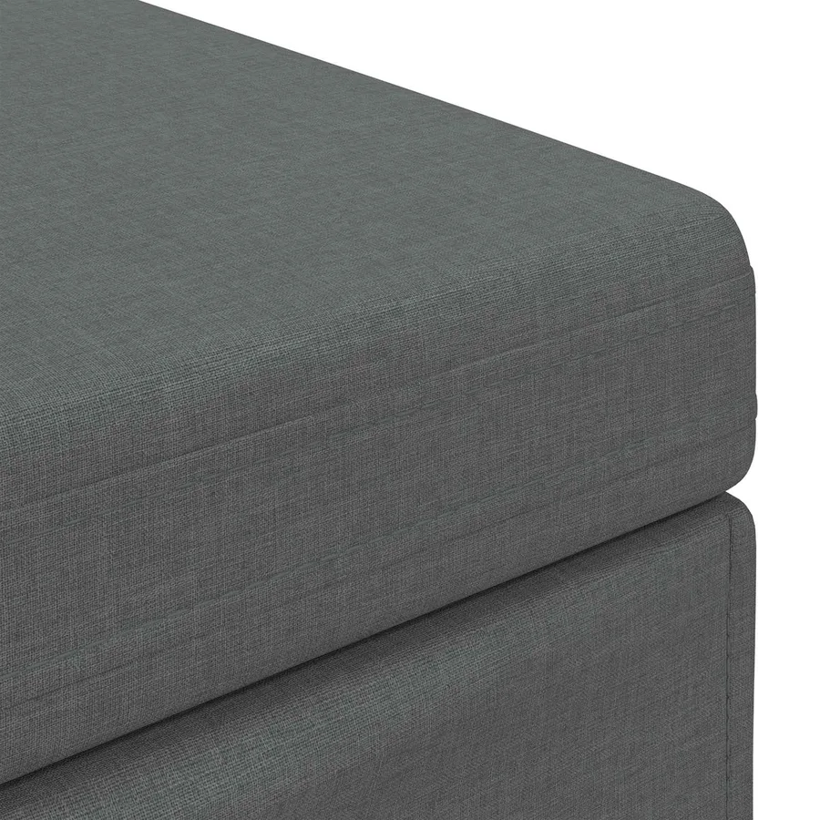 Tabouret Gris foncé 41 x 41 x 40 cm Tissu et bois stratifié - 5