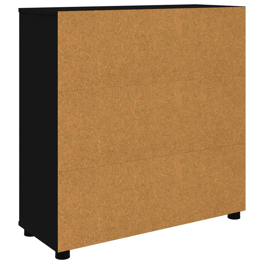 Armoire de rangement Noir 80 x 31 x 81 cm Bois d'ingénierie - 10