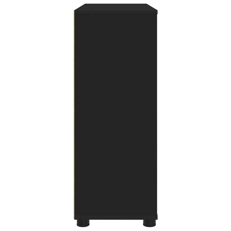Armoire de rangement Noir 80 x 31 x 81 cm Bois d'ingénierie - 9