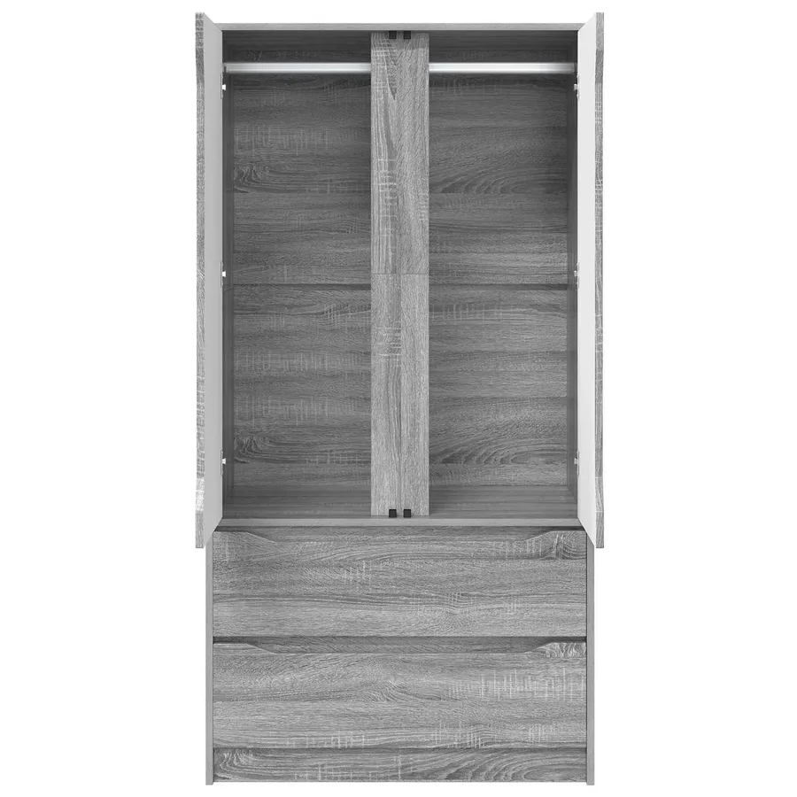 Armoire Gris Sonoma 79,5 x 49 x 156 cm Bois d’ingénierie - 6