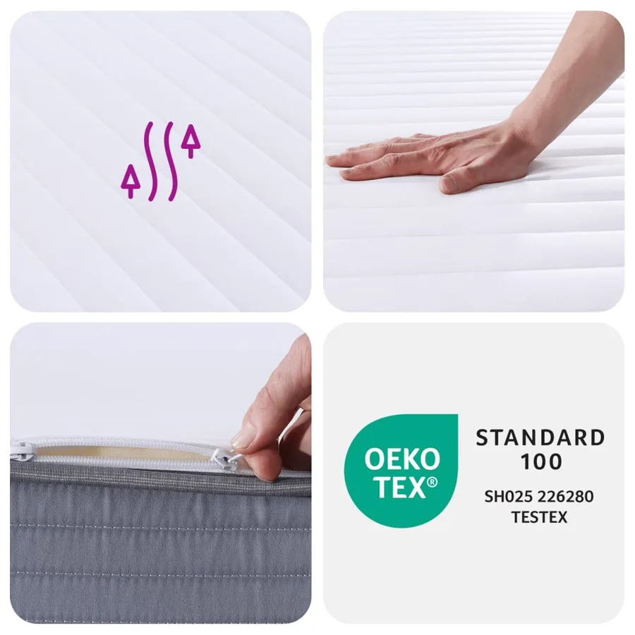 Matelas en mousse moyennement doux 140x200 cm - 6