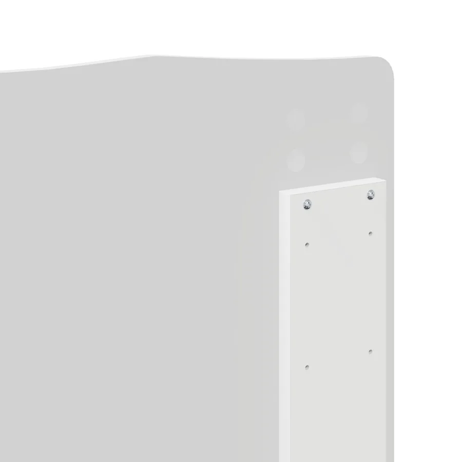 Cadre de lit avec tête de lit Blanc 150 x 200 cm Pin massif - 11