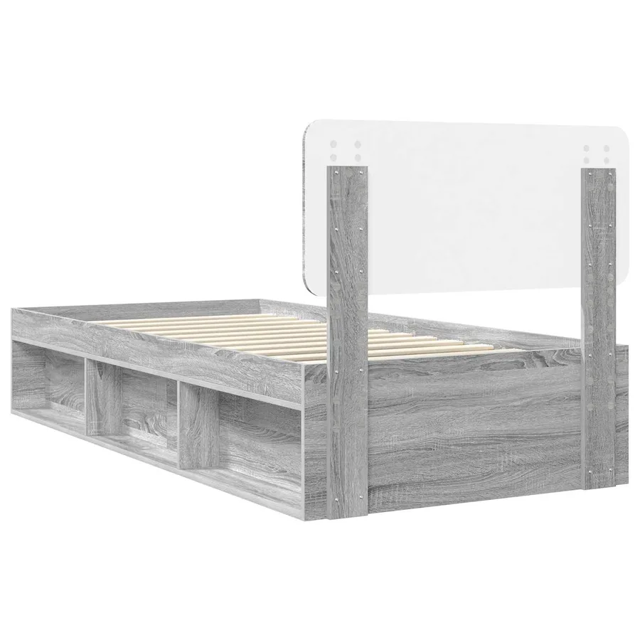 Cadre de lit Gris Sonoma 100 x 200 cm Pin massif - 9
