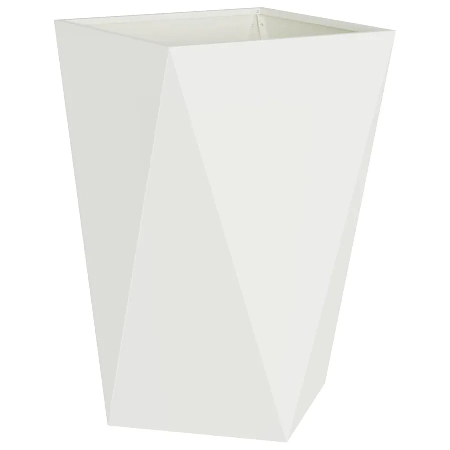Jardinière 2 pc Blanc 50 x 50 x 75 cm Acier - 5