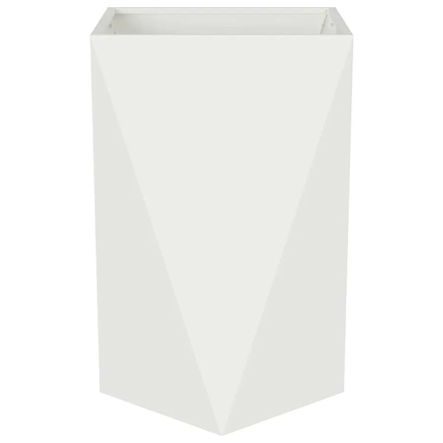 Jardinière 2 pc Blanc 50 x 50 x 75 cm Acier - 6