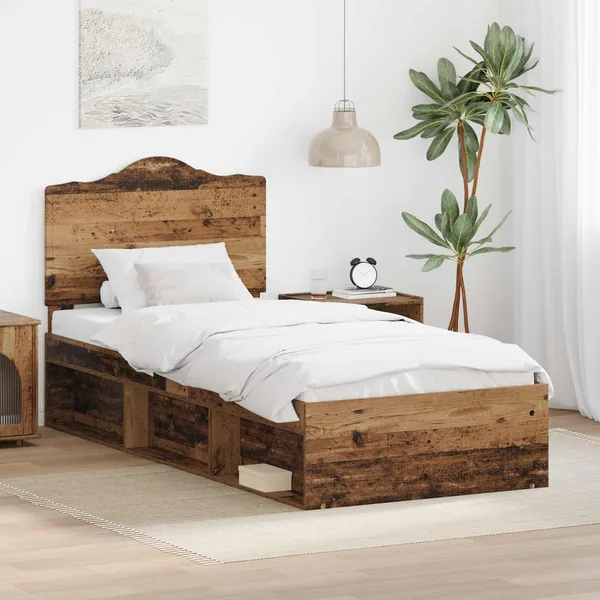 Cadre de lit Bois ancien 90 x 200 cm Pin massif