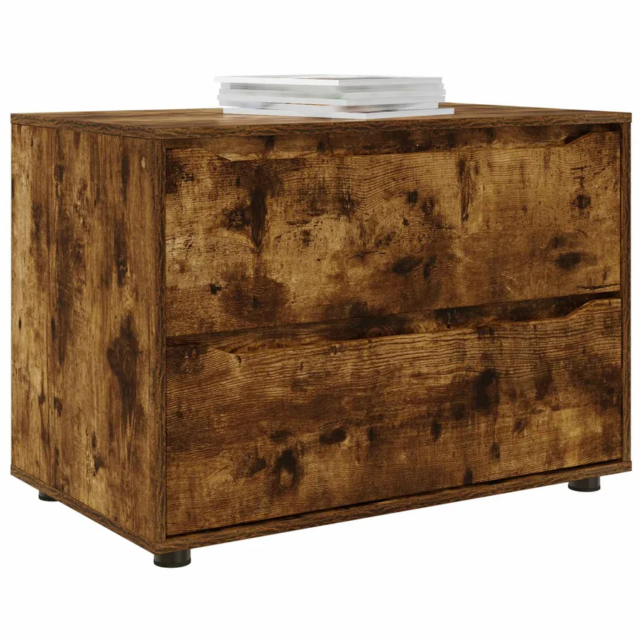 Armoire de rangement Chêne fumé 80 x 48 x 57 cm - 3