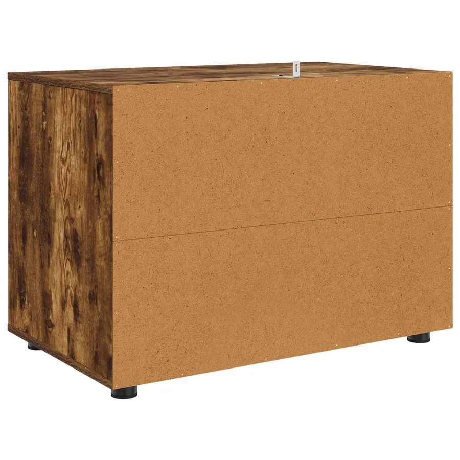 Armoire de rangement Chêne fumé 80 x 48 x 57 cm - 8