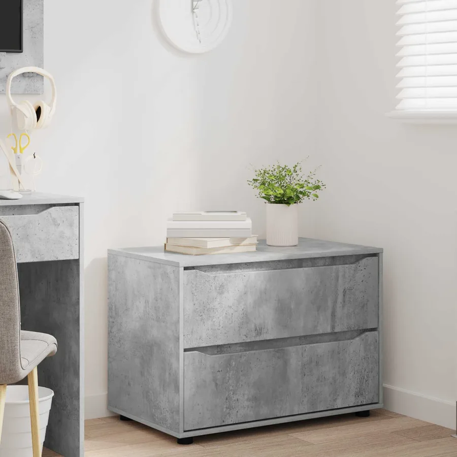 Armoire de rangement Gris béton 80 x 48 x 57 cm - 5