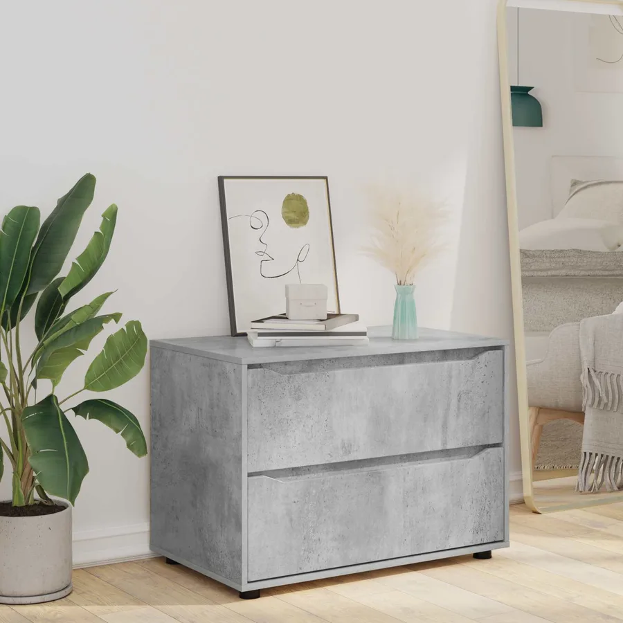 Armoire de rangement Gris béton 80 x 48 x 57 cm - 6