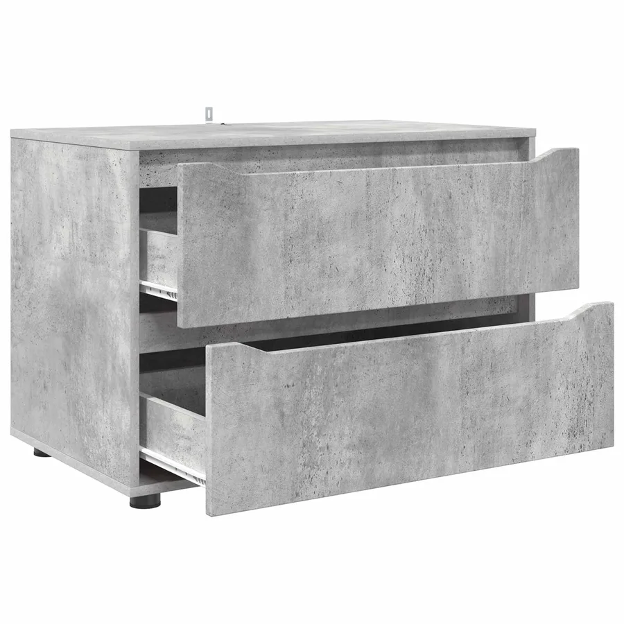 Armoire de rangement Gris béton 80 x 48 x 57 cm - 7
