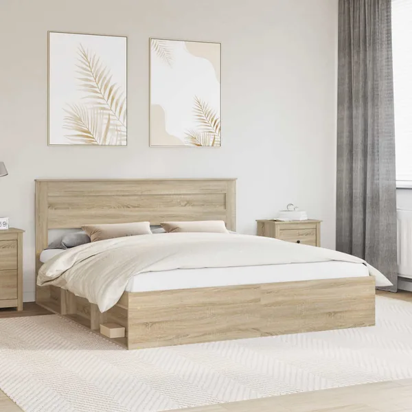 Cadre de lit Sonoma 180 x 200 cm Bois de pin massif