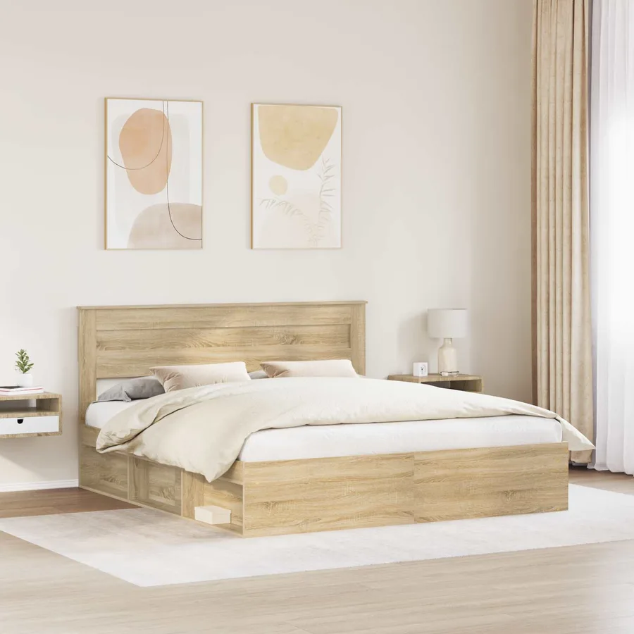 Cadre de lit Sonoma 180 x 200 cm Bois de pin massif - 3