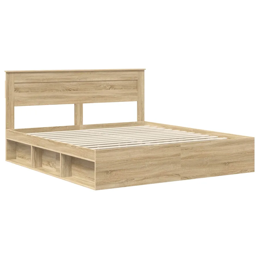 Cadre de lit Sonoma 180 x 200 cm Bois de pin massif - 4