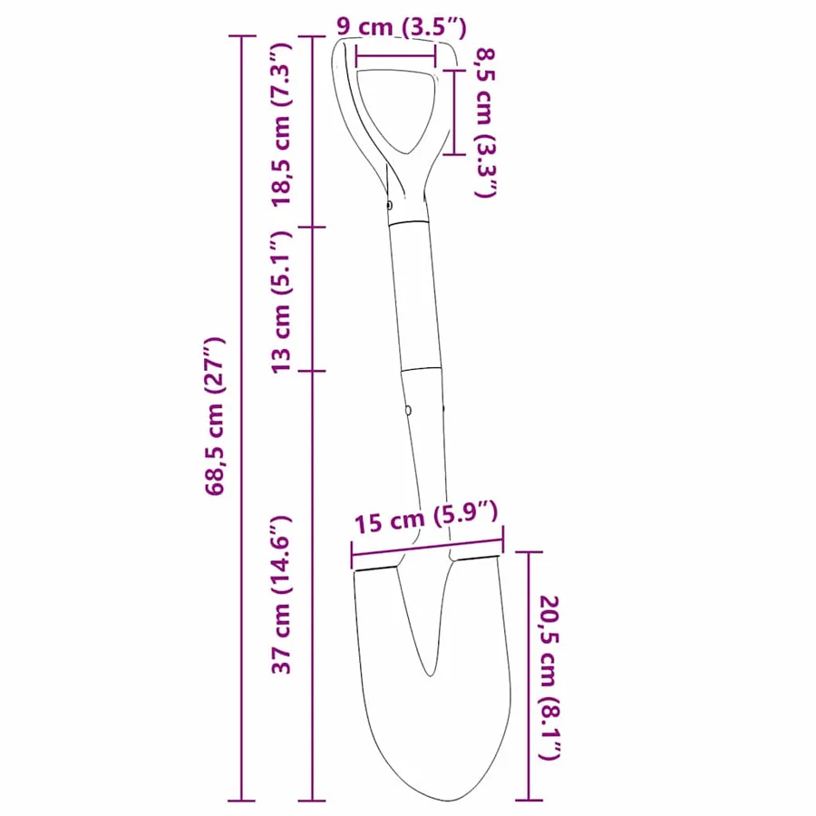 Pelle Noir 68,5 cm Acier Émaillé et Bois Massif - 8