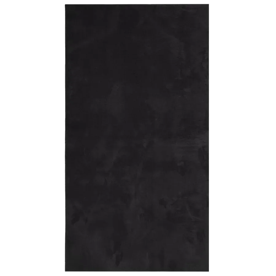 Tapis HUARTE à poils courts doux et lavable noir 80x150 cm - 2