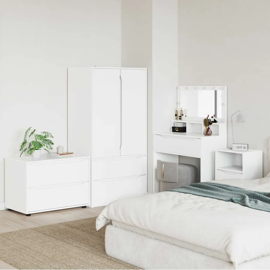 Armoire de rangement Blanc 80 x 48 x 57 cm Bois d'ingénierie