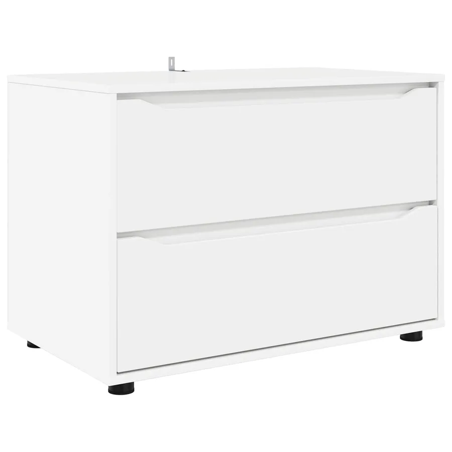 Armoire de rangement Blanc 80 x 48 x 57 cm Bois d'ingénierie - 2