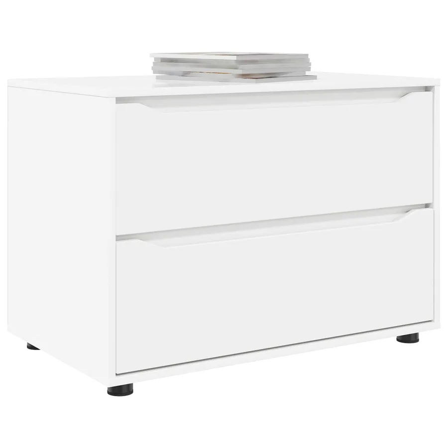 Armoire de rangement Blanc 80 x 48 x 57 cm Bois d'ingénierie - 3
