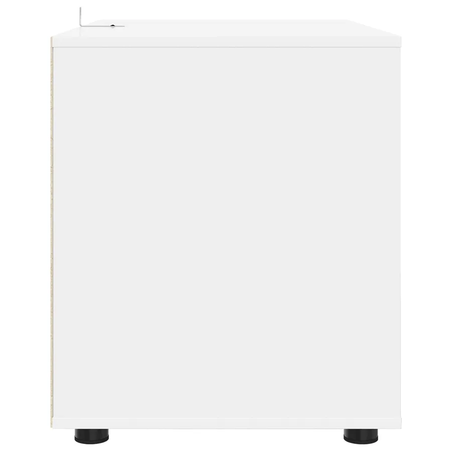 Armoire de rangement Blanc 80 x 48 x 57 cm Bois d'ingénierie - 9