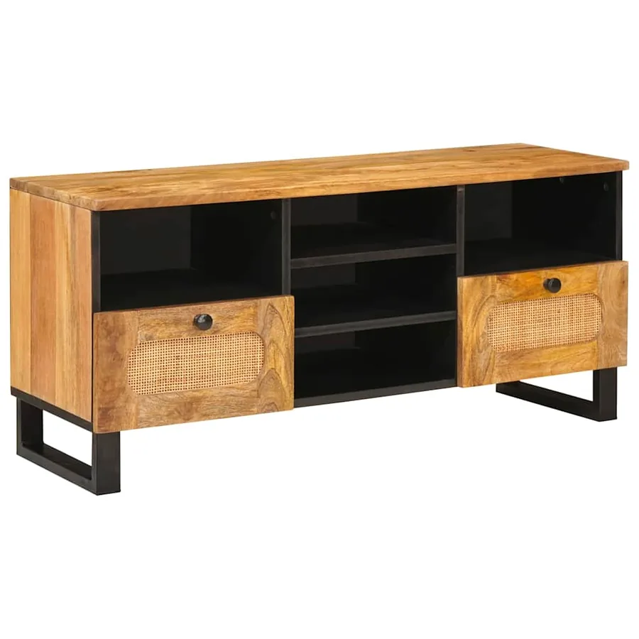 Meuble TV Marron 100 x 33 x 46 cm Bois de mangue massif