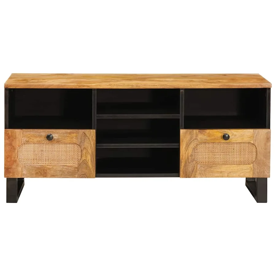 Meuble TV Marron 100 x 33 x 46 cm Bois de mangue massif - 3