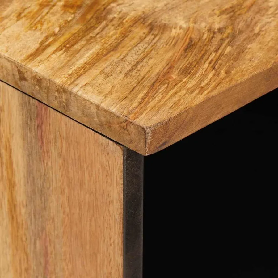 Meuble TV Marron 100 x 33 x 46 cm Bois de mangue massif - 6