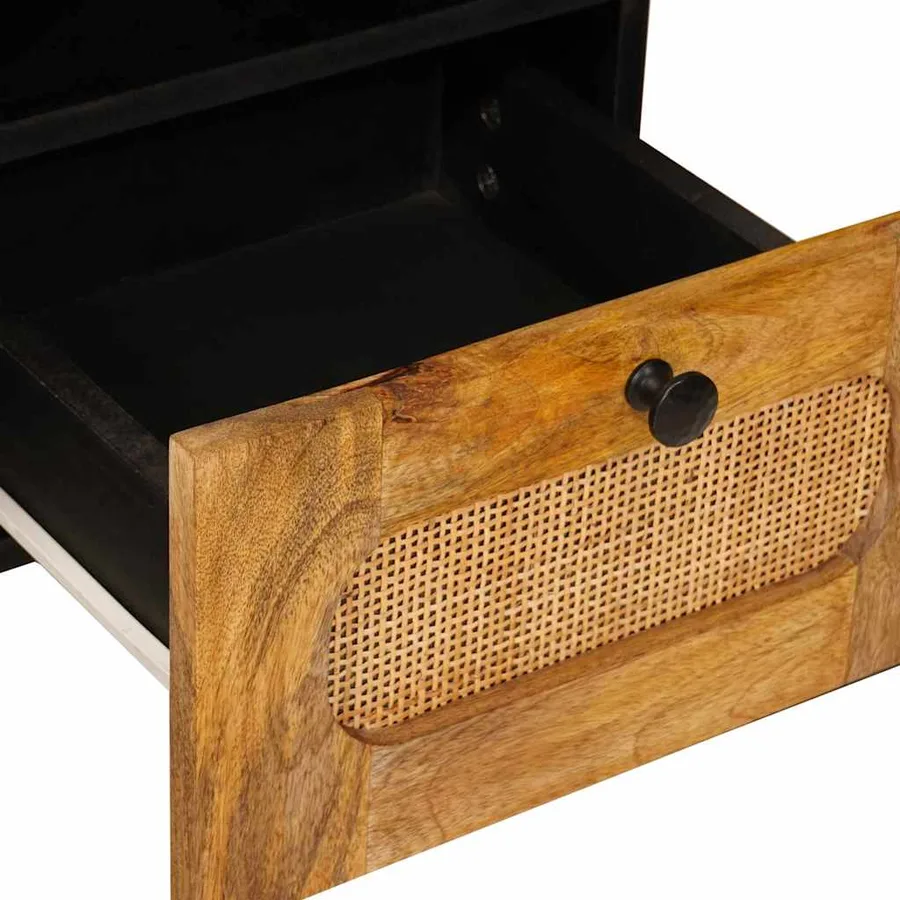 Meuble TV Marron 100 x 33 x 46 cm Bois de mangue massif - 7