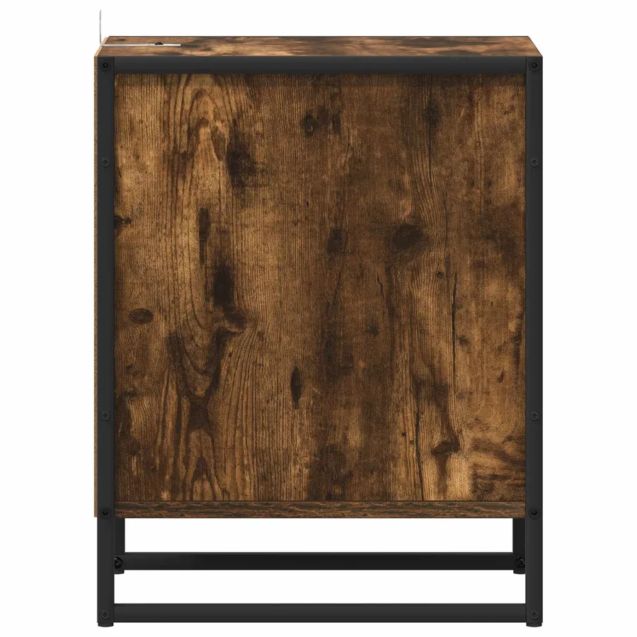 Table de chevet Chêne Fumé 39,5 x 30 x 50 cm Bois d'ingénierie - 7