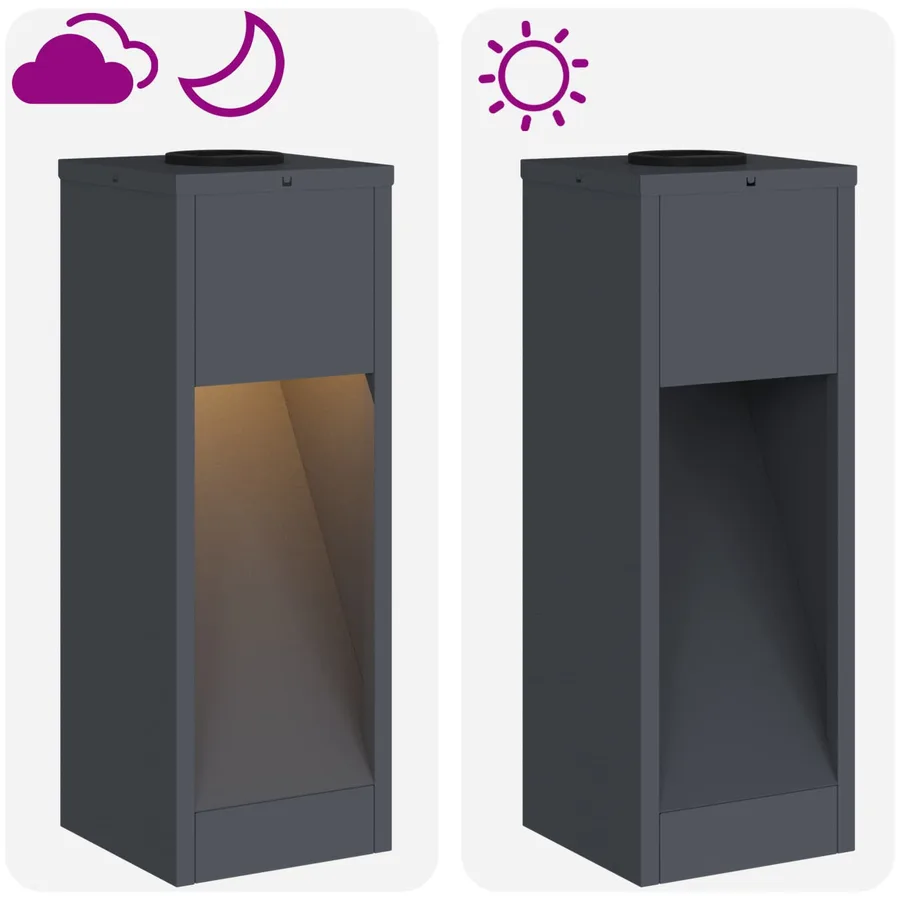 Lumière de Chemin LED Solaire 2 pcs Blanc chaud 18 x 18 x 50 cm - 15