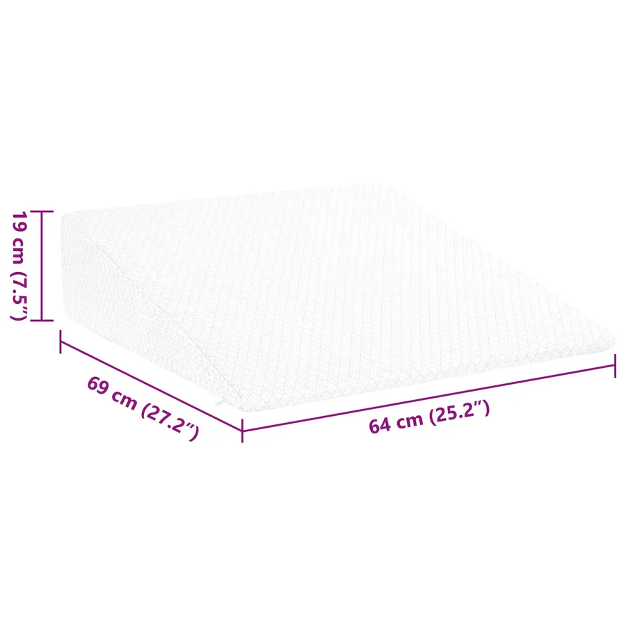 Coussin en coin Blanc 69 x 64 x 19 cm Mousse à mémoire de forme - 9