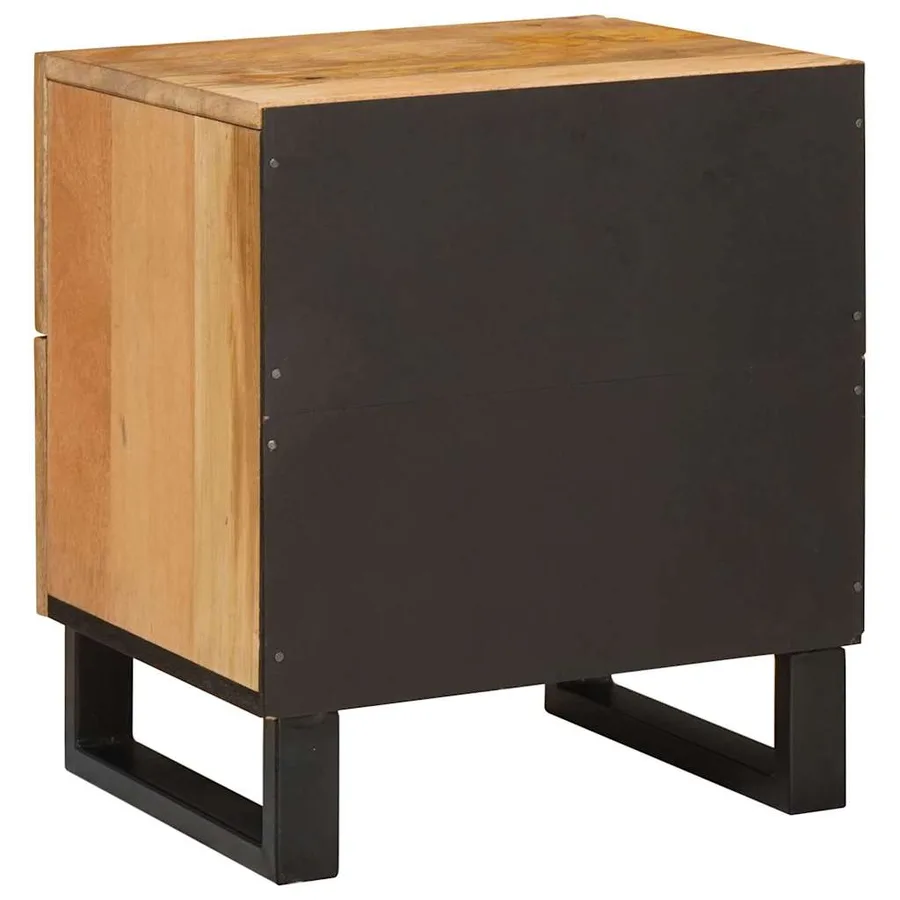Cabinet de chevet avec tiroir 2 pcs Naturel 40 x 33 x 46 cm - 7