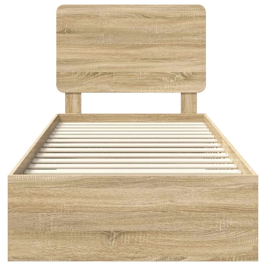 Cadre de lit Chêne Sonoma 75 x 190 cm Bois d'ingénierie - 7