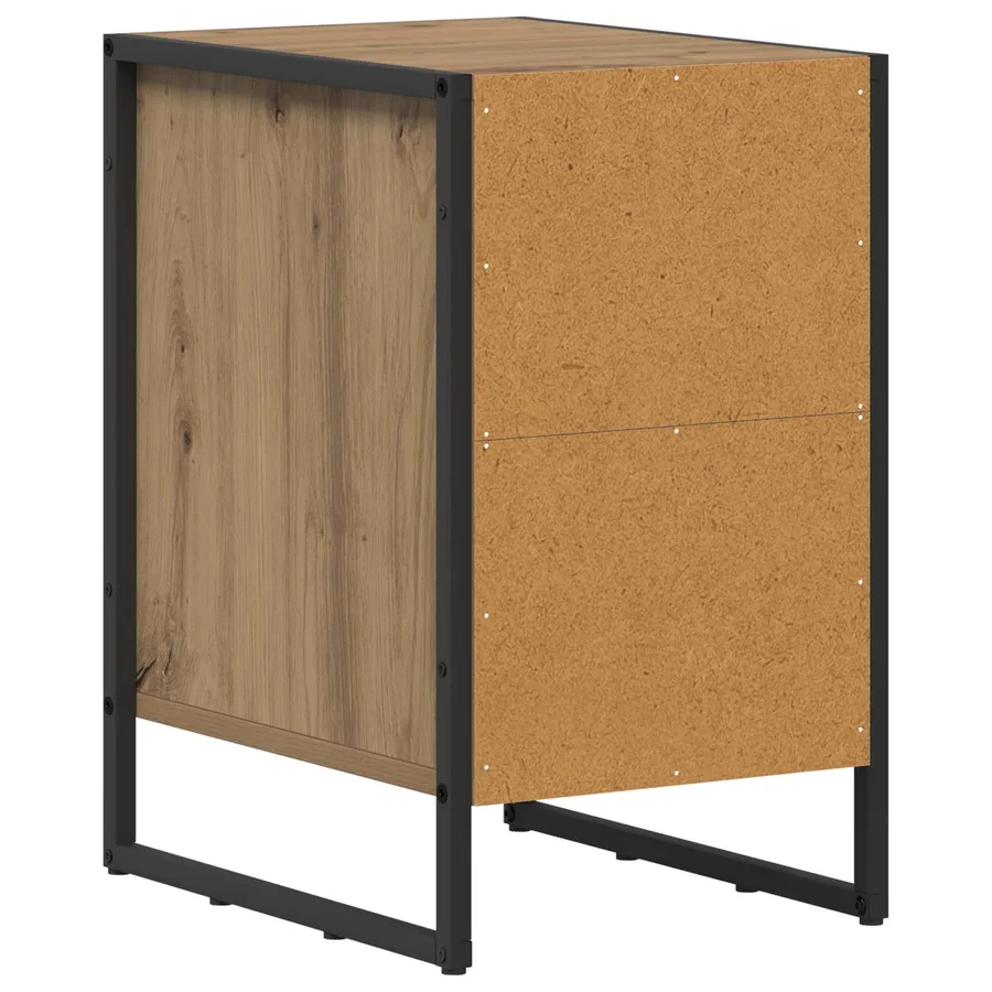 Table de chevet 2 pc Chêne artisan 39,5 x 30 x 50 cm - 9