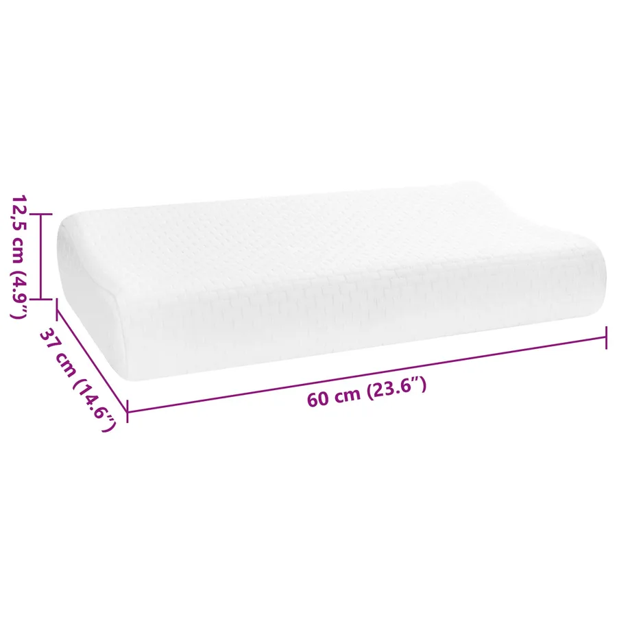 Coussin de sommeil Uni Blanc 60 x 37 x 12,5 cm - 10