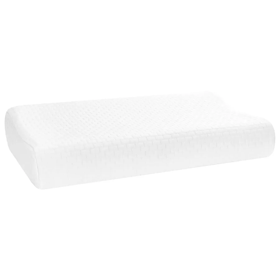 Coussin de sommeil Uni Blanc 60 x 37 x 12,5 cm - 2