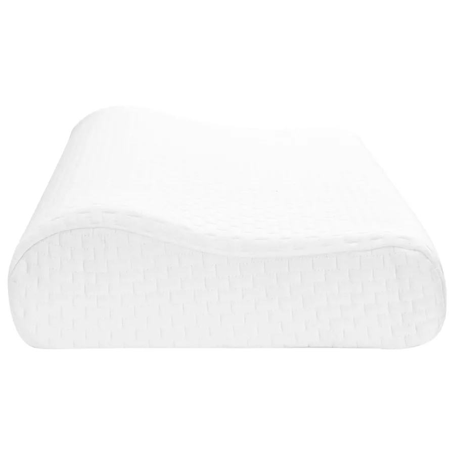 Coussin de sommeil Uni Blanc 60 x 37 x 12,5 cm - 5